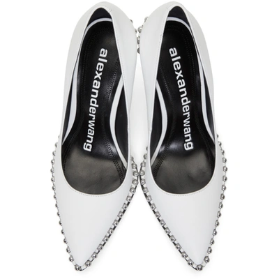 Shop Alexander Wang White Rie Heels In 100 White