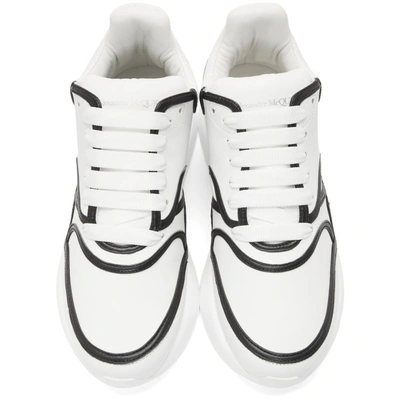 Shop Alexander Mcqueen White And Black Oversized Sneakers In 9034 Optwhi