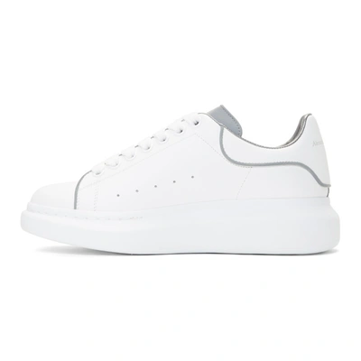 Alexander Mcqueen Larry White Reflective Leather Trainers | ModeSens