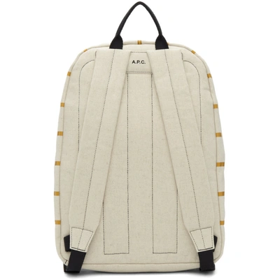 Shop Apc A.p.c. Beige Construction Backpack In Ocre
