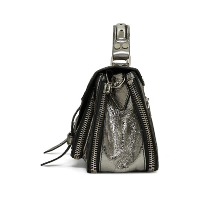 Shop Proenza Schouler Silver Tiny Ps1and Messenger Bag In 1986 Dk Slv