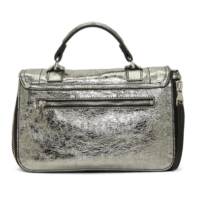 Shop Proenza Schouler Silver Tiny Ps1and Messenger Bag In 1986 Dk Slv