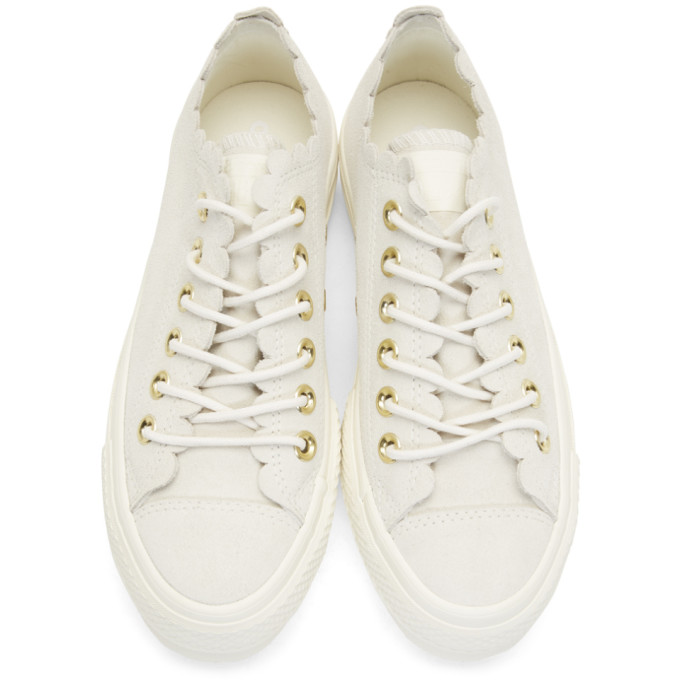 chuck taylor all star platform frilly thrills suede ox beige