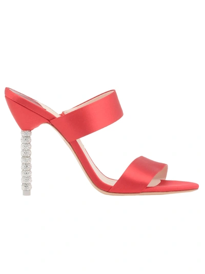 Shop Sophia Webster Rosalind Crystal Sandal In Red