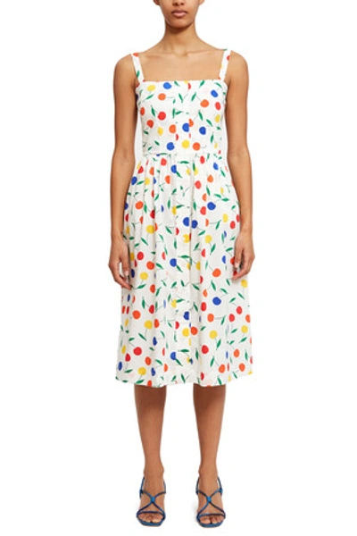 Shop Hvn Opening Ceremony Laura Cotton Dress In Blue Fish