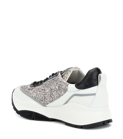 Shop Jimmy Choo Raine Glitter Sneakers In Multicoloured