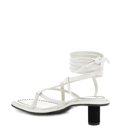 Shop Proenza Schouler Leather Sandals In White