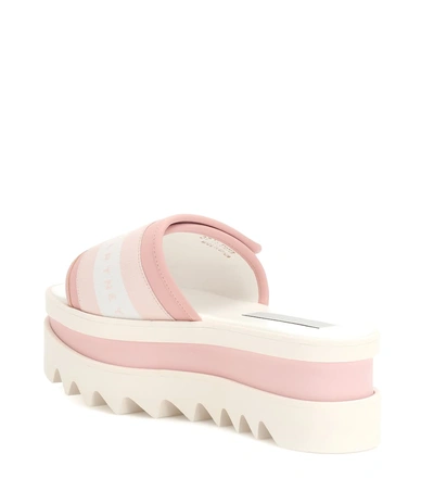 Shop Stella Mccartney Sneak-elyse Platform Slides In Pink