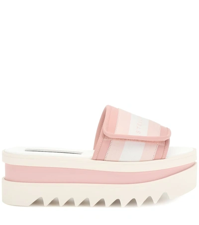 Shop Stella Mccartney Sneak-elyse Platform Slides In Pink