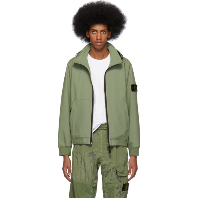 Stone Island Green Light Soft Shell R Jacket In V0055 Sage Modesens