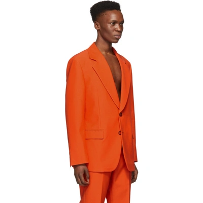 Shop Acne Studios Orange Jabir Blazer In Neonorange