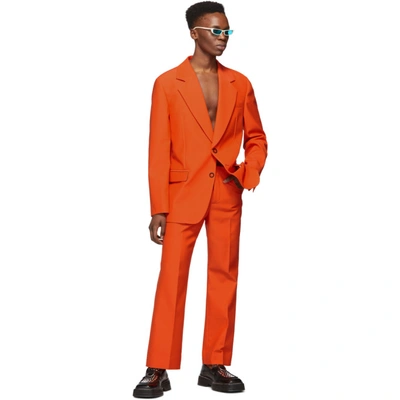 Shop Acne Studios Orange Jabir Blazer In Neonorange