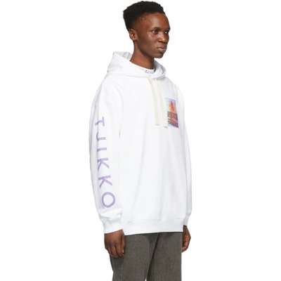 Shop Acne Studios White Farrin Hoodie