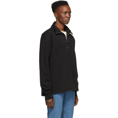 Shop Acne Studios Black Faraz Zip-up Sweater