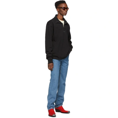 Shop Acne Studios Black Faraz Zip-up Sweater