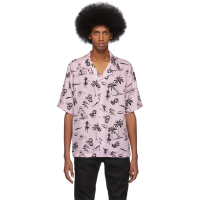 Shop Mcq By Alexander Mcqueen Mcq Alexander Mcqueen Pink Palm Tree Billy Shirt In 5703 Pink
