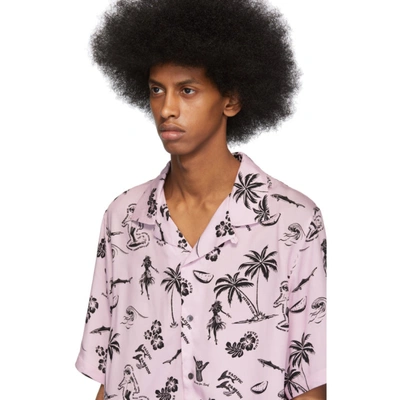 Shop Mcq By Alexander Mcqueen Mcq Alexander Mcqueen Pink Palm Tree Billy Shirt In 5703 Pink