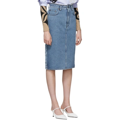 Shop Acne Studios Blue Ilyssia Skirt In Mid Blue