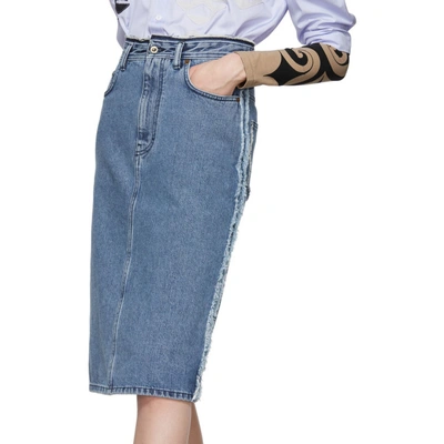 Shop Acne Studios Blue Ilyssia Skirt In Mid Blue