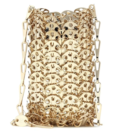 Shop Paco Rabanne Iconic 1969 Mini Shoulder Bag In Gold