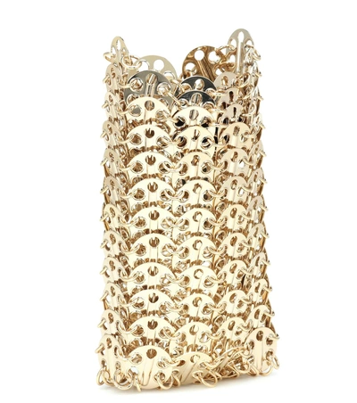 Shop Paco Rabanne Iconic 1969 Mini Shoulder Bag In Gold