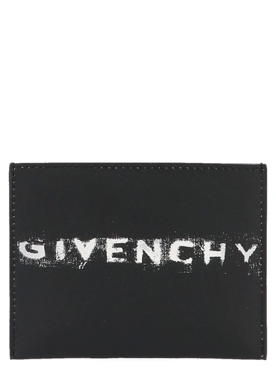 Shop Givenchy Faded Logo Cardholder In Black