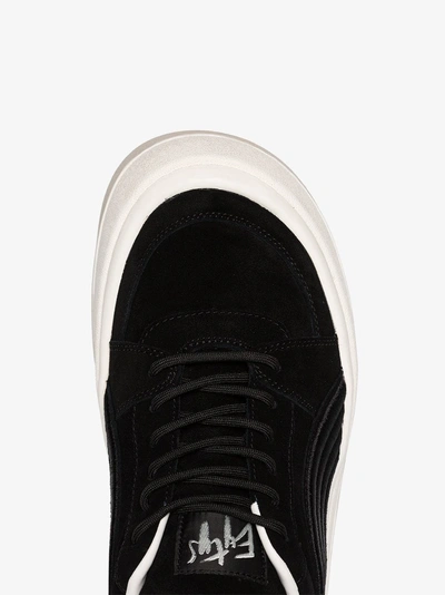 Shop Eytys Black Suede Sonic Low Top Sneakers