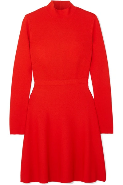 Shop Givenchy Two-tone Cady Mini Dress In Red