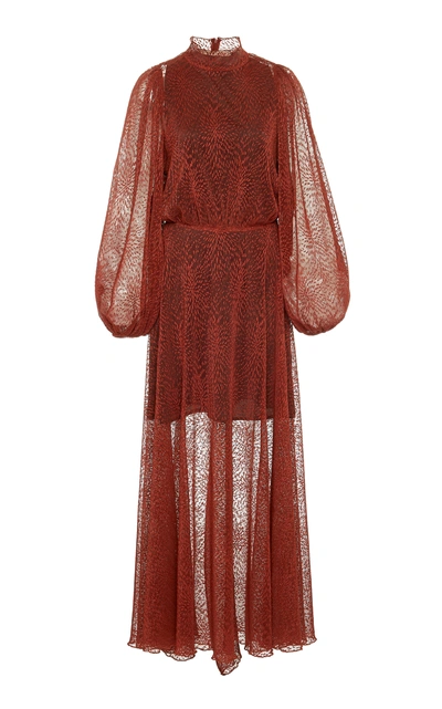 Shop Beaufille Picasso Lace Dress In Brown
