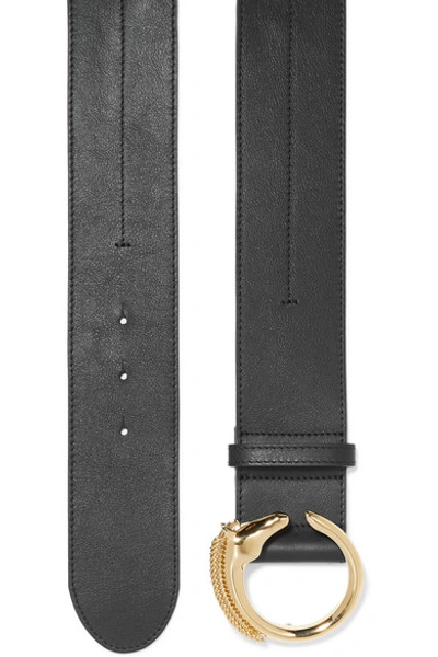 Shop Chloé Leather Belt In Black