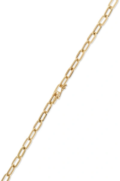 Shop Foundrae Horseshoe 18-karat Gold, Enamel And Diamond Necklace