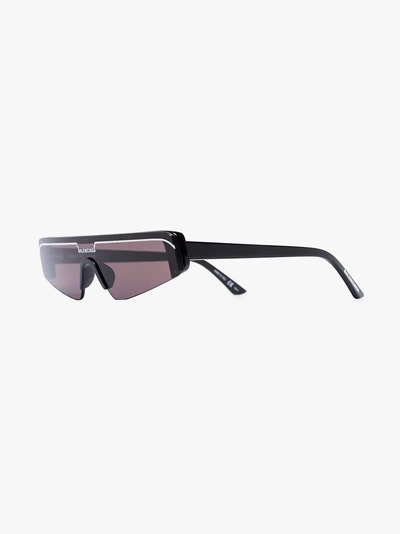 Shop Balenciaga Eyewear Ski-sonnenbrille In Black