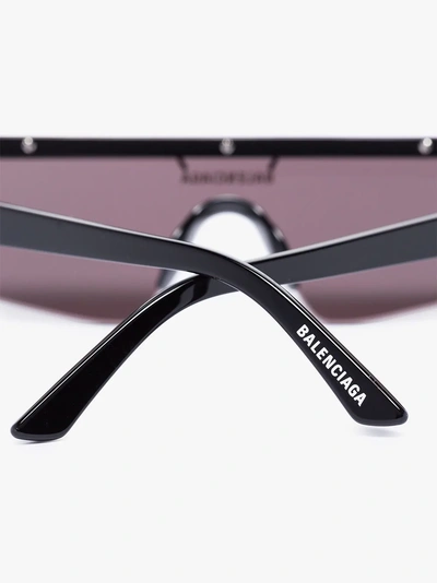 Shop Balenciaga Eyewear Ski-sonnenbrille In Black