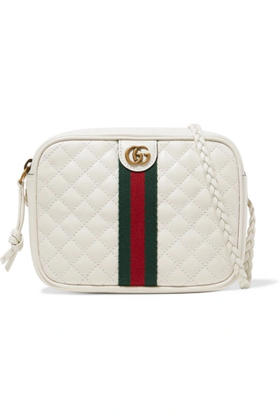 Shop Gucci Mini Quilted Leather Camera Bag In White