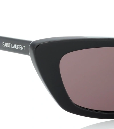 Shop Saint Laurent Sl 277 Cat-eye Sunglasses In Black