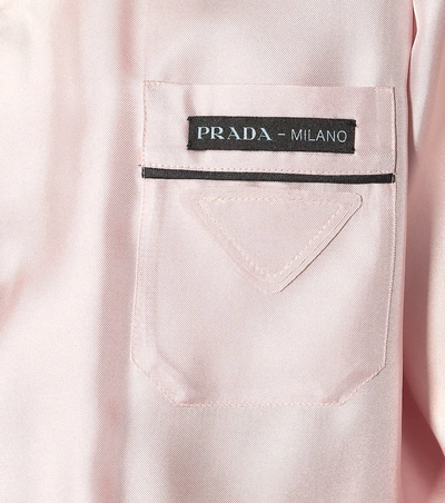 Shop Prada Silk Jumpsuit In Pink