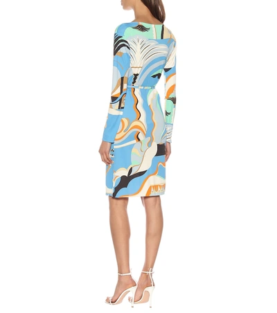 Shop Emilio Pucci Printed Silk-blend Jersey Dress In Multicoloured