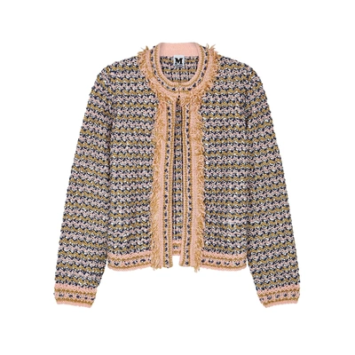 M Missoni Metallic Knitted-tweed Jacket In Pink | ModeSens