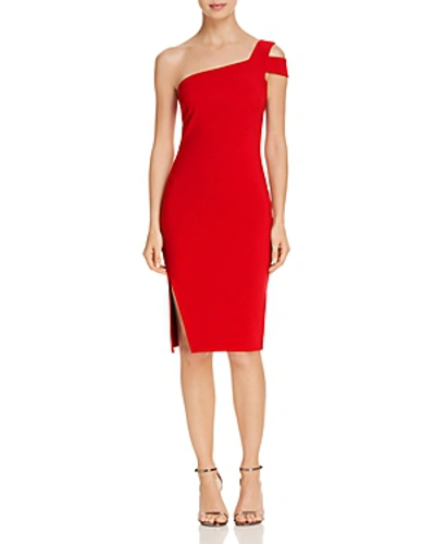 Shop Likely Packard One-shoulder Dress In Scarlet