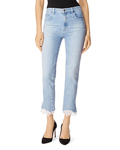 Shop J Brand Ruby High Rise Crop Stovepipe Jeans In Fortuny Destruct