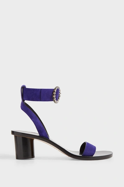 Shop Isabel Marant Jaykee Buckle-embellished Sandals, Fr36 In Blue