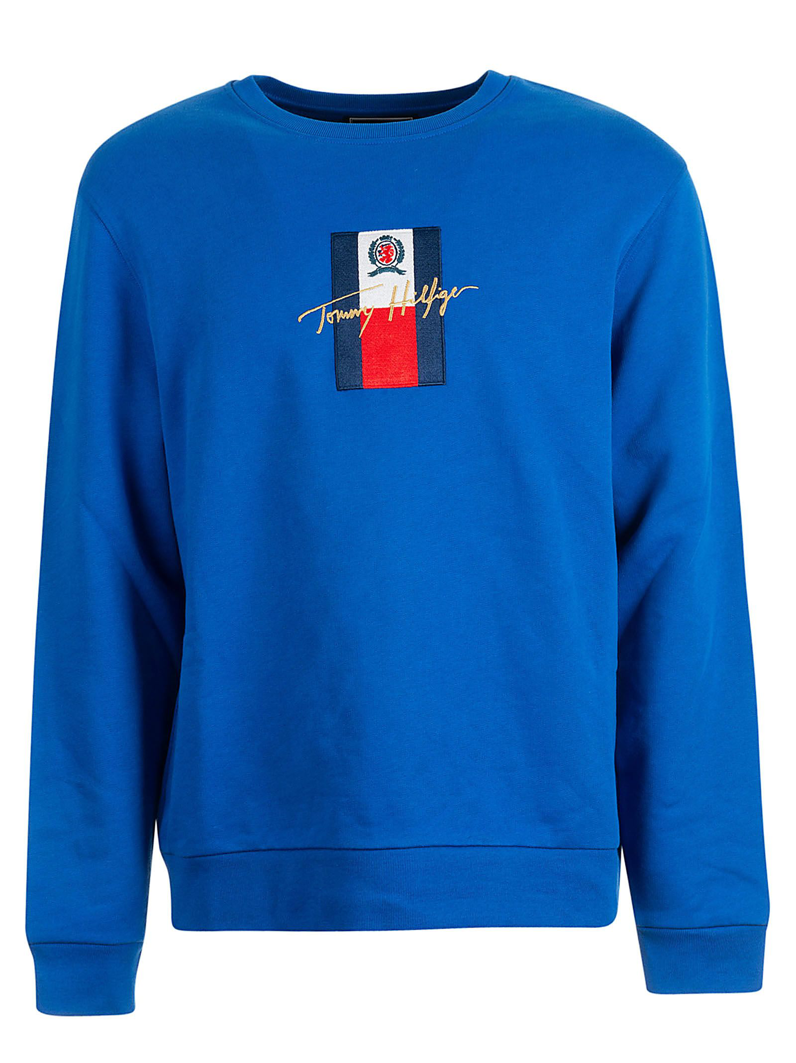 Tommy Hilfiger Logo Patch Sweatshirt In Surf The Web | ModeSens