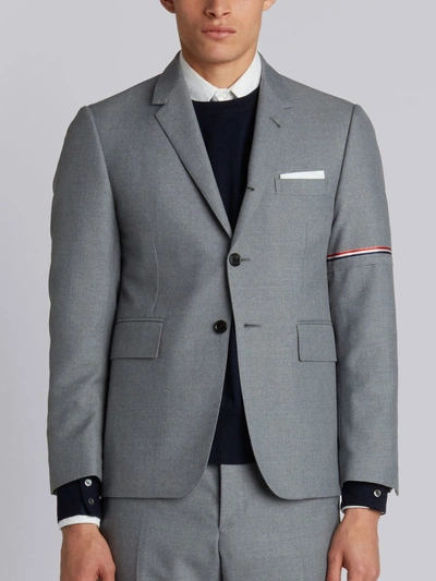 Shop Thom Browne Rwb Selvedge Armband Sport Coat In Grey