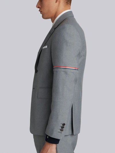 Shop Thom Browne Rwb Selvedge Armband Sport Coat In Grey