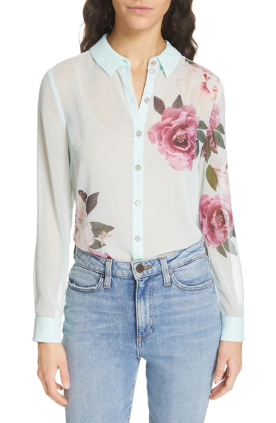 Shop Ted Baker Zaylaa Magnificent Blouse In Mint