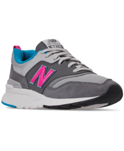 Shop New Balance Men's 997 90s Casual Sneakers From Finish Line In Castlerock/peony
