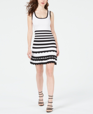 guess black and white striped dress