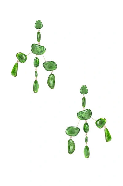 Shop Cult Gaia Sloan Rock Earrings In Green. In Malachite