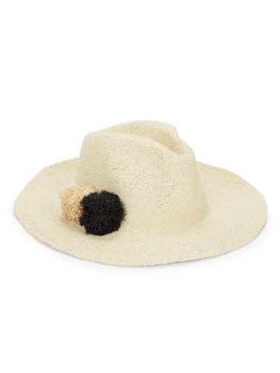 Shop Hat Attack Two-tone Straw Fedora In Natural