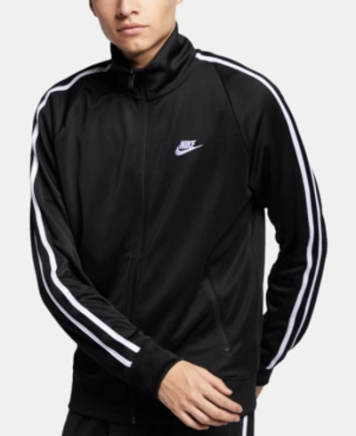 Shop Nike Men's Sportswear Track Jacket In Black